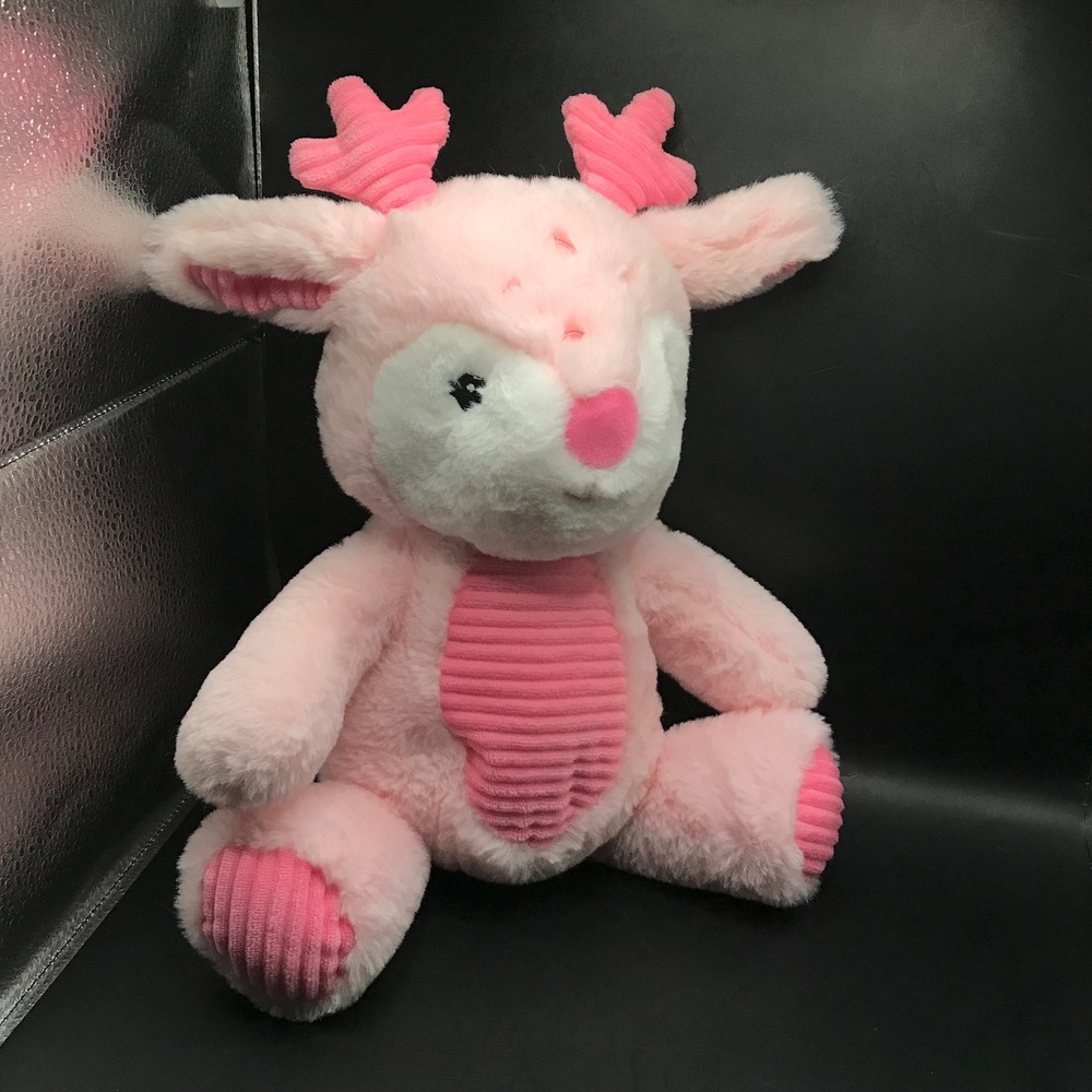 Spark Create Imagine Pink Deer Baby Plush Toy Rattle Stuffed Animal Fawn